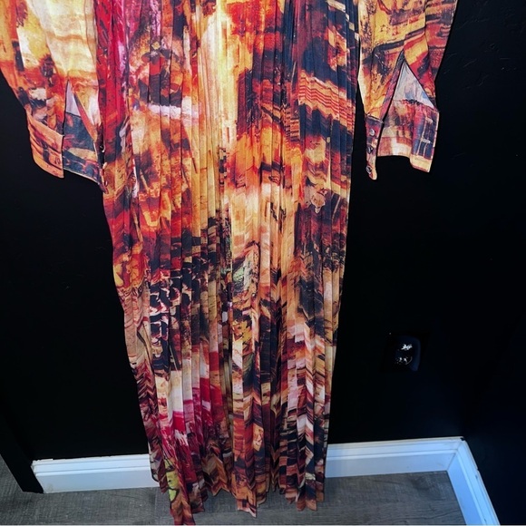 Latiste by Amy RUSTY ABSTRACT PRINT MAXI
DRESS Size:S NWT spring summer wedding - Picture 4 of 15